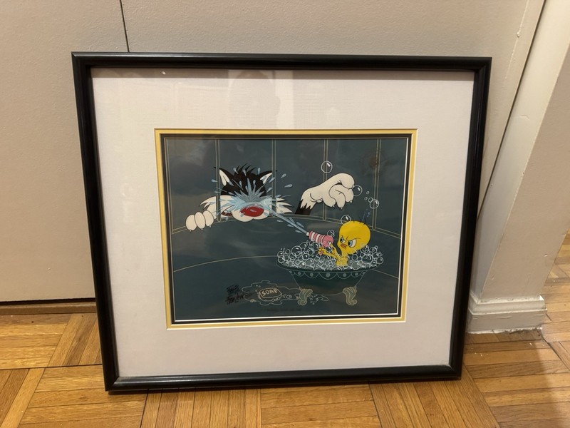 Warner Bros Cel  THE SQUIRT TWEETY BIRD & SYLVESTER THE CAT Signed Friz Freleng