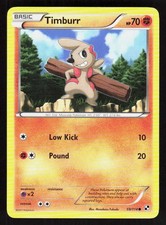 Pokemon Timburr 59/114 Common Black & White (LP)