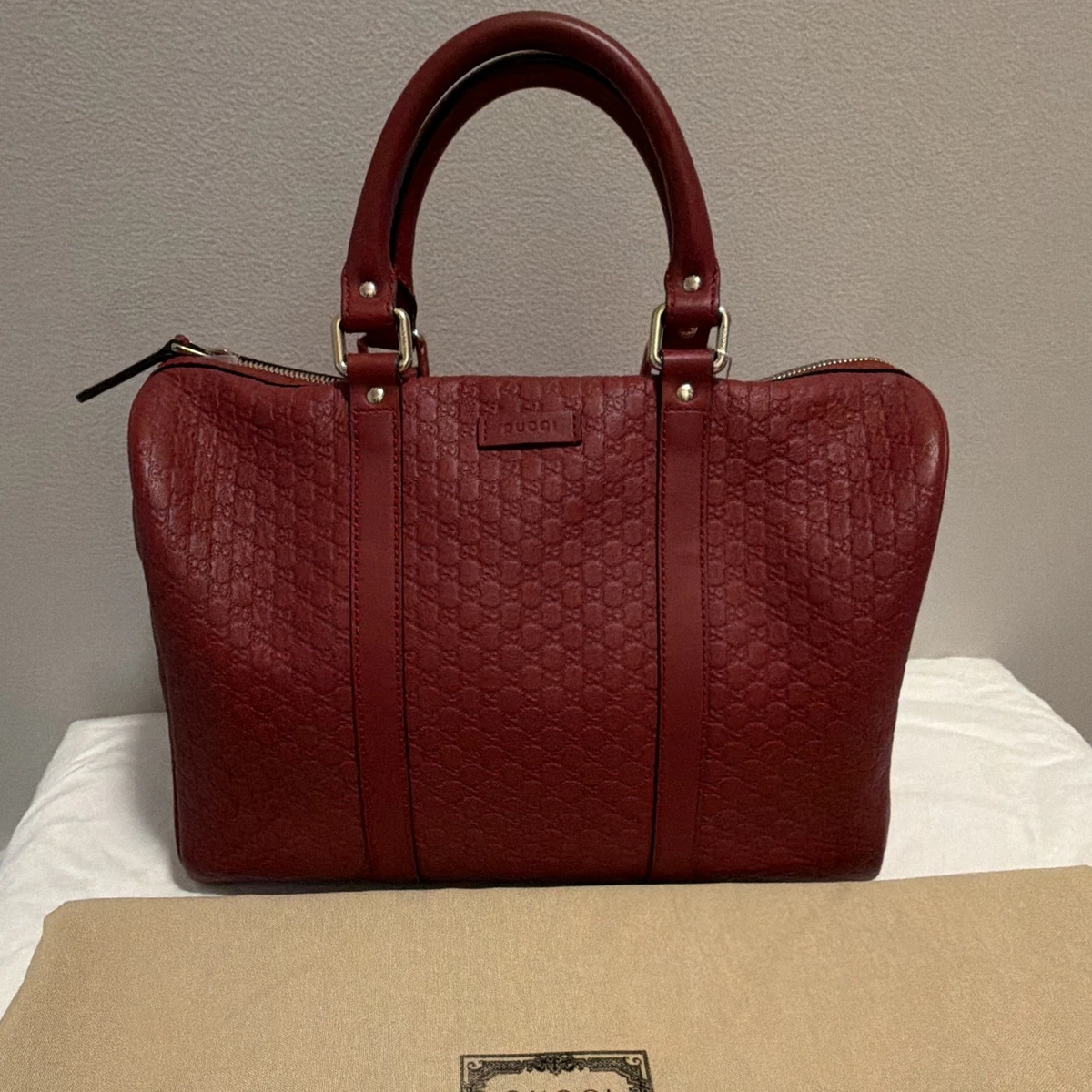 Gucci Guccissima Zip Leather Exterior Bags & Handbags for Women