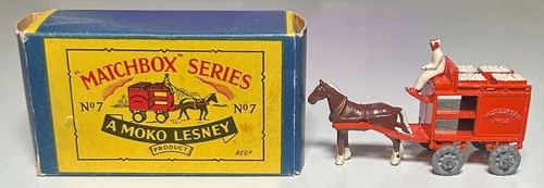 Matchbox Lesney #7 Horse Drawn Milk Float With Box