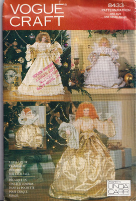 Vogue Craft Pattern 8433 Angels 3 Dolls in 3 Sizes 11'', 14'' and 19'' New/Uncut