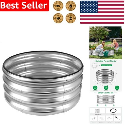 Outdoor Raised Garden Bed Kit Galvanized 2x2x1ft Easy Assembly Vegetable Planter