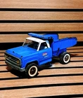 Vtg 1960s Tonka Blue Dodge Style Hydraulic Dump Truck  Strong Lift - No Tailgate