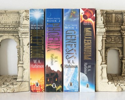 W. A. Harbinson PROJEKT SAUCER Series Lot of 4 (#1-4) 1ST PRINT Paperback Books