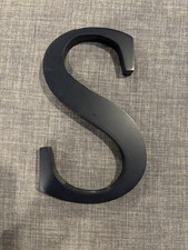 Pottery Barn Kids 8" Navy Blue Capital Uppercase Wall Painted Letter  S  