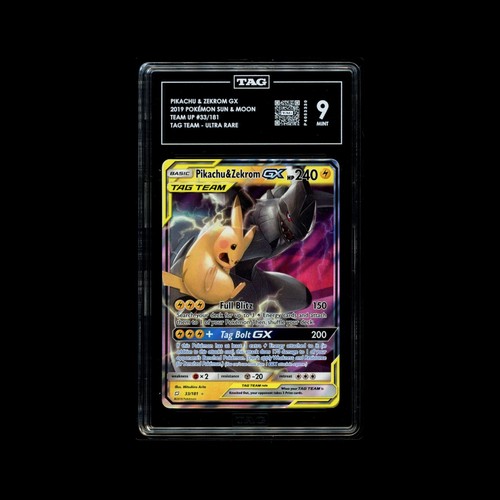 Pikachu & Zekrom-GX graded TAG 9 for sale on eBay