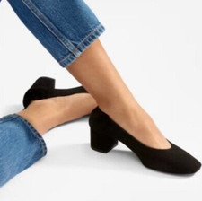 Everlane Women's The Italian Leather Suede Black Heel Size 11