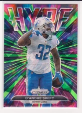 2021 Panini Prizm Detroit Lions D'Andre Swift Hype Green Cracked Ice #H-14