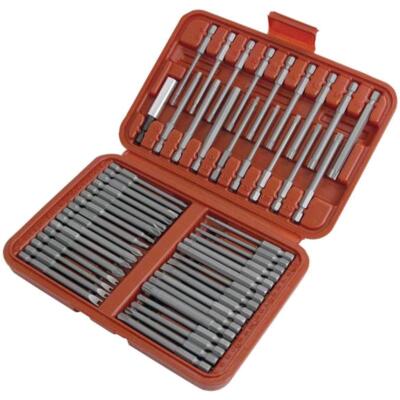 50-teiliges extra langes Sicherheits-Schraubendreher-Bit-Verlängerungsset Sechskant Torx CT1115