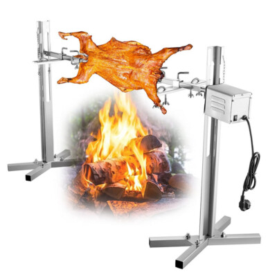 15W 105 cm Pig Electric Outdoor Chicken Lamb Grill Rotisserie Roaster BBQ Picnic