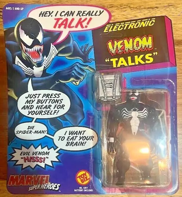 Vintage Toy Biz Venom Talks Marvel Superheroes Electronic Action