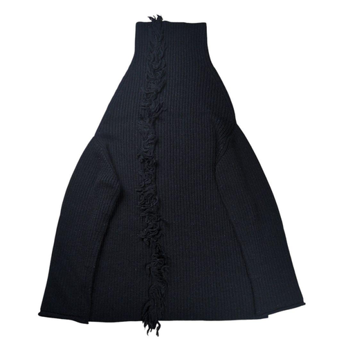 Y’s Yohji Yamamoto Charcoal Women’s Wool Knit Cape Size 3, Made in Japan - Picture 10 of 11