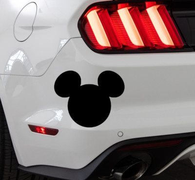 Mickey Mouse Indoor/Outdoor Matte Black Vinyl Decal 3''x2.4''