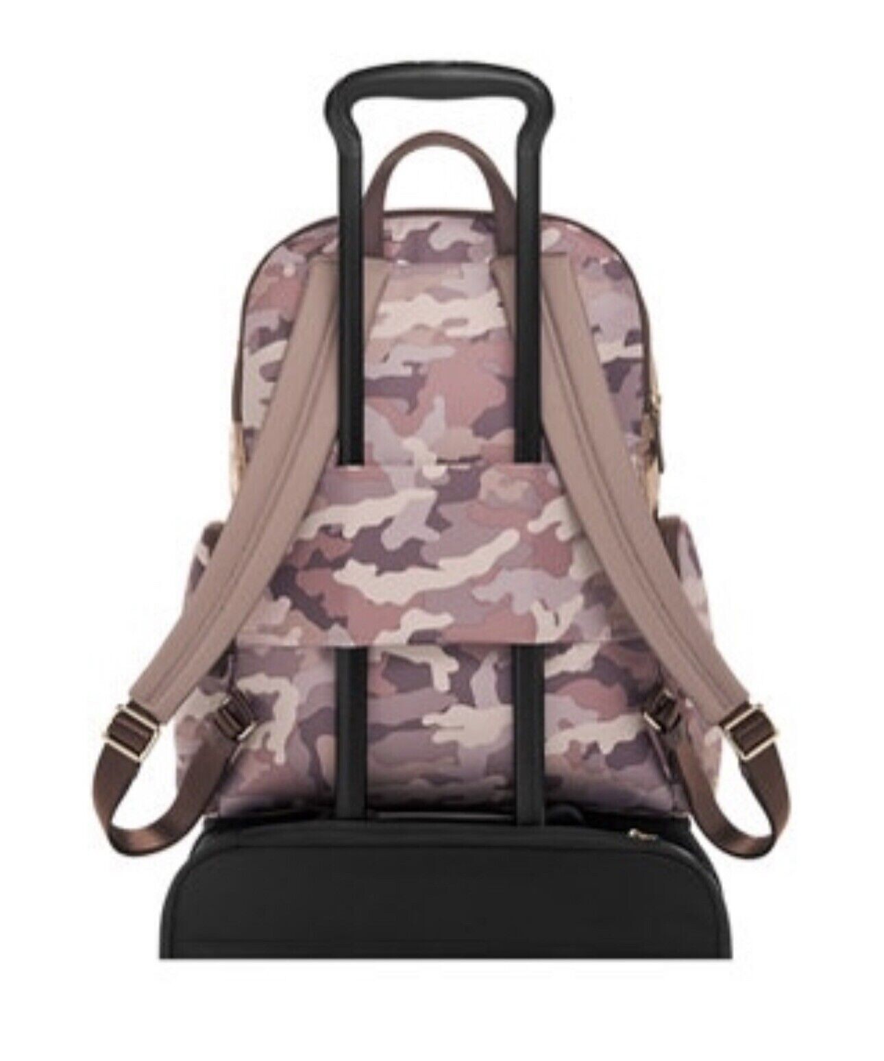 Tumi Voyageur Carson 15" Laptop Compartment Backpack Camouflage Pink Gold ~NWT
