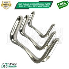 Sims Vaginal Speculum Double Ended 3 Pcs Set (S,M,L) OB/GYN Instrument German Gr