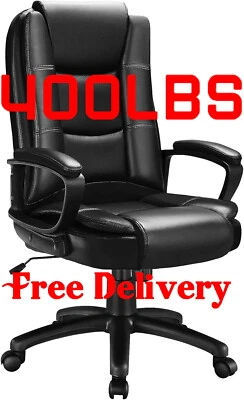 400LB Big and Tall Executive Heavy duty office Chair High Back Ergonomic Leather