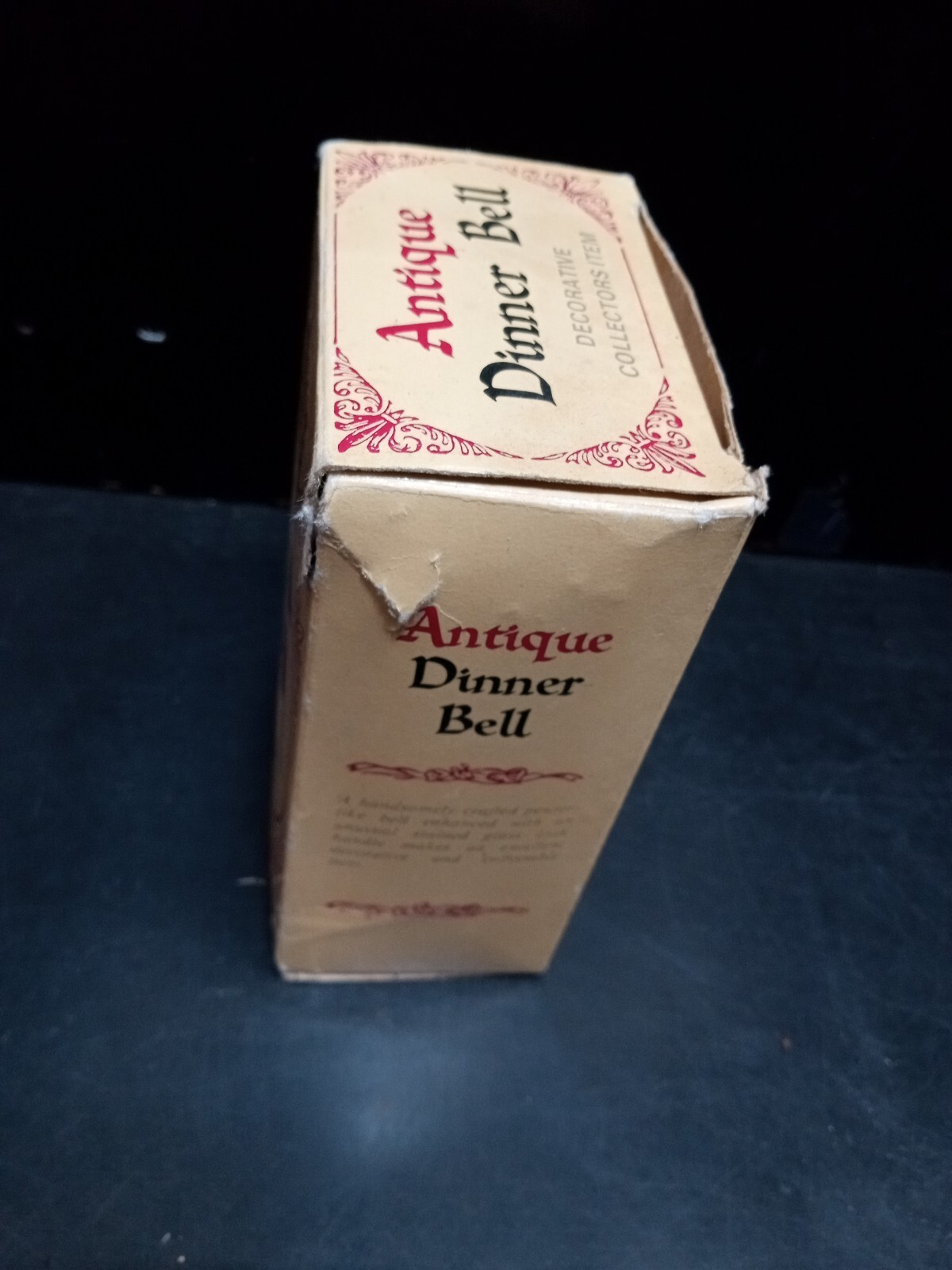 Vintage 1950's Cherries Dinner Bell, Stained Glass Cast Iron Green Leaves