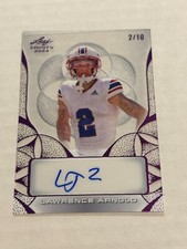2024 LEAF TRINITY LAWRENCE ARNOLD 2/10 PURPLE FOIL CLEAR ROOKIE AUTO KANSAS SSP