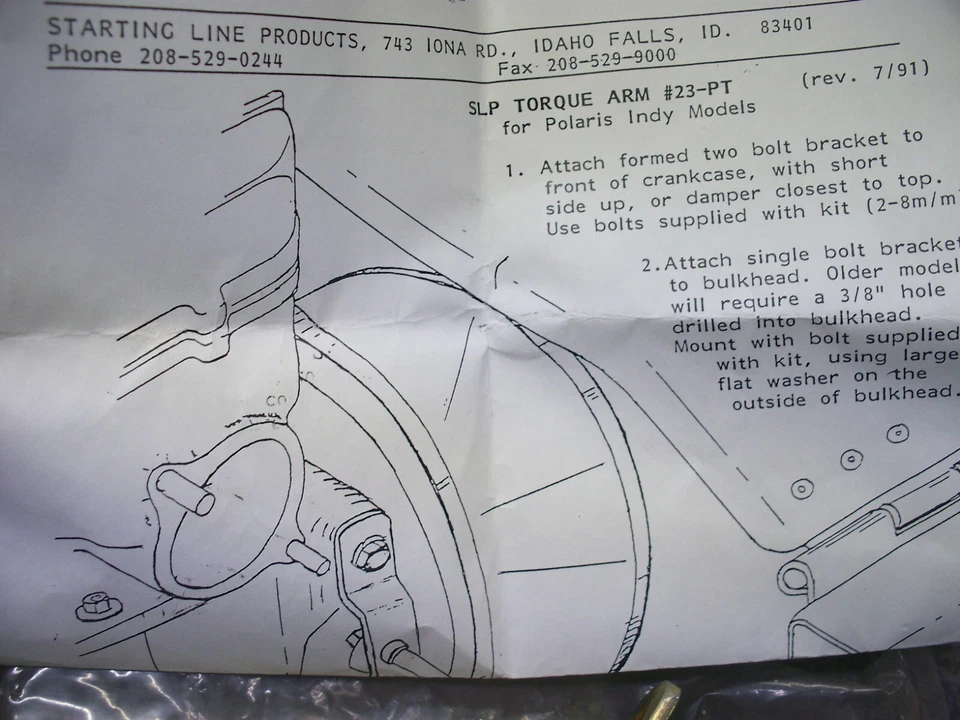 Polaris Snowmobile Indy Wedge XC 650 500 XCR Fuji Motor Torque Arm SLP NEW 23-PT - Image 3 of 3