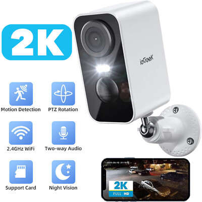 ieGeek 2K HD Outdoor Wireless WiFi Battery Powered Night Vision
