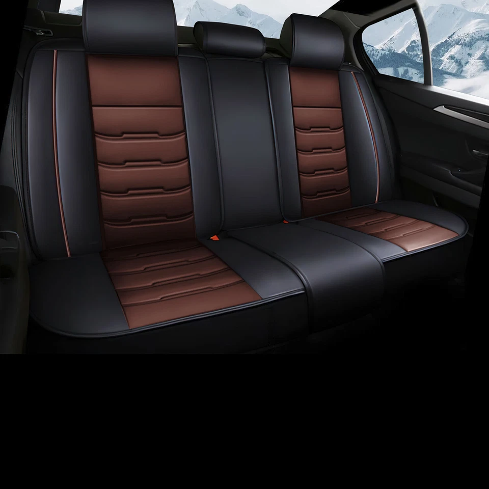 Juego completo de funda de asiento de cuero 5 asientos protector trasero delantero para Jeep Grand Cherokee Foto 4 de 4