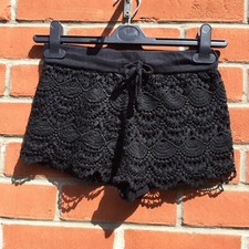 Atmosphere Black Crochet Shorts – Size 6