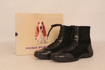 Hush Puppies Damen Stiefelette 19A5705A Velour Leder angeraut schwarz Gr. 40 Neu