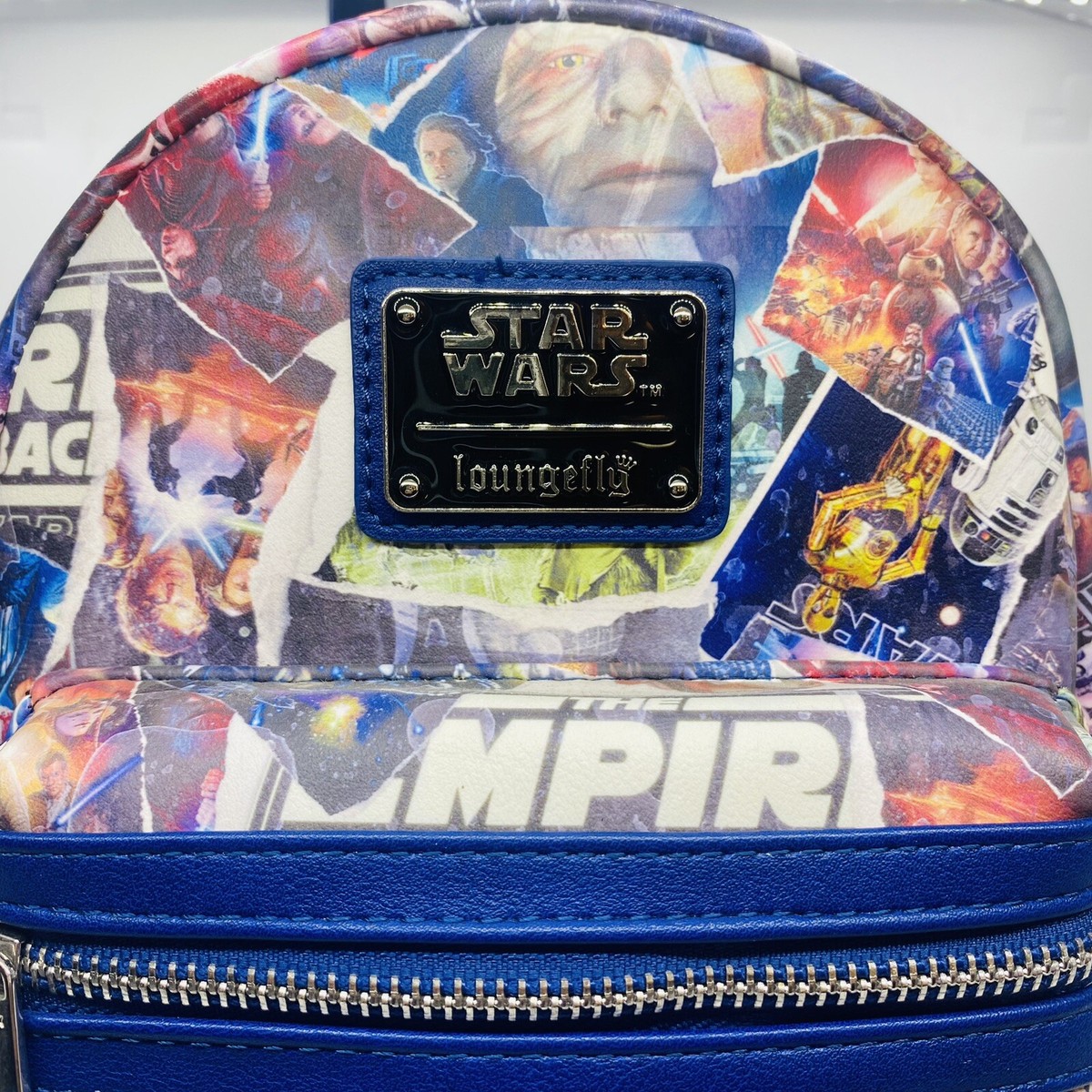 Disney Parks Loungefly Star Wars Movie Poster Collage Backpack Limited NWOT PHOTOS: New Star Wars Movie Poster Backpack by Loungefly  main image 2