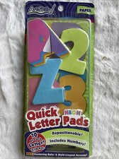 New Artskills Quick Letter Number Pads, Neon, Repositionable