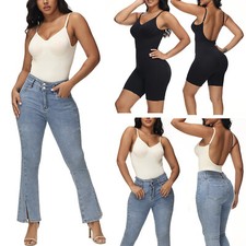 Women's Sculpting Bodysuit Backless Shapewear Tummy Control Full Body Shaper US
