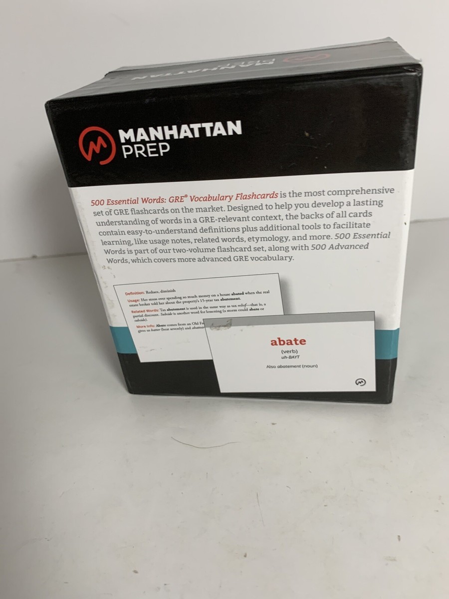 Manhattan Prep GRE Vocabulary Flash Cards 3rd Edition | eBay