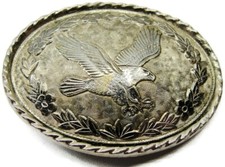 Belt Buckle Flying Eagle Small Ladies Women's Kids Silver Tone