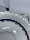TK Thun Czechoslovakia Blue/Gold Flat Cups & Saucers Gold Trim — photo 9