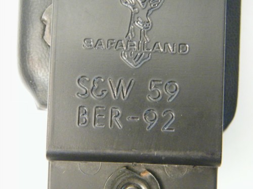SAFARILAND ADJUSTABLE OPEN FRONT MAGAZINE POUCH S&W 59 BER-92 TACTICAL LEFT HAN - Picture 7 of 7