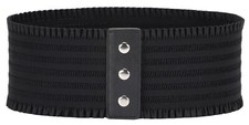 Women's Wide Belt Stretchy Dress Belts Elastic Snap-Button Corset Belts for W...