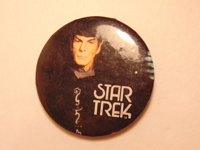 Old Star Trek pin:  Leonard Nimoy - 1978 Aviva Enterprises