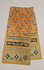 Horses Pony Hand Rolled Polyester Scarf Made in Japan approx. 44x9 1/2 inches