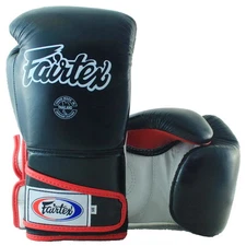 FAIRTEX MUAY THAI KICK BOXING BGV6 GLOVES BLACK WHITE RED SPARRING STYLISH MMA