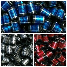  12 Premium Quality Iron Ferrules Carbon Weave Design .355 I.D. - Choose Color