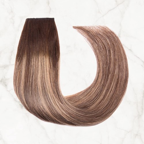 #4/27/4 straight 16" Inv Wire Extension chocolate brown to caramel blonde act - Picture 14 of 23