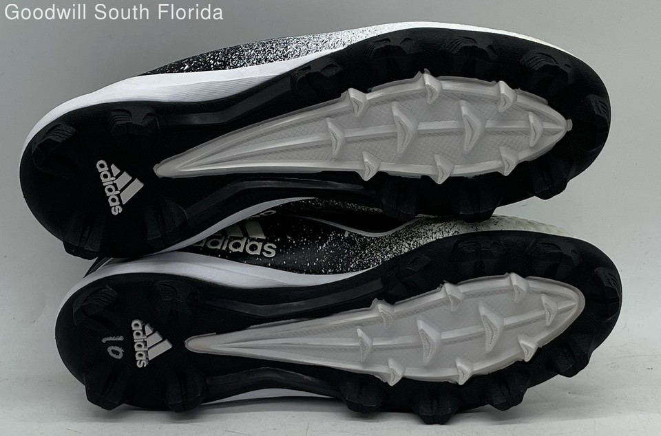 Adidas Boys Icon V MD G28293 White Black LaceUp Baseball Cleats Shoes