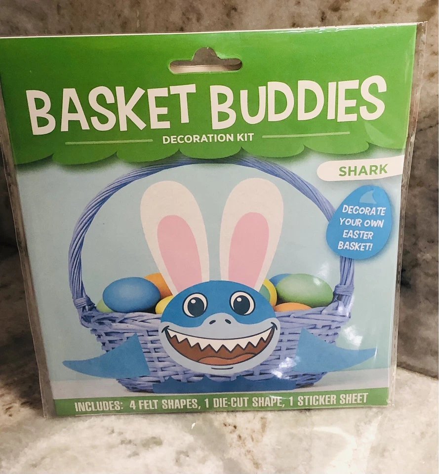 Basket Buddies Decoration Kit-Shark- Decorate Your Own Easter Basket Foto 2 de 4