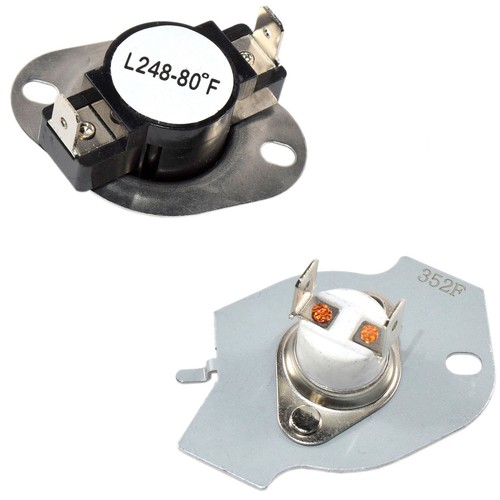 HQRP Dryer Thermostat Thermal Fuse CutOff Kit for Kenmore 1106 Series