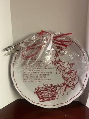 MudPie TWAS THE NIGHT BEFORE CHRISTMAS Santa Sleigh 12'' Platter Already Wrapped!