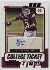 2021 Panini Contenders Draft Picks College Game Ticket Red KJ Costello Auto 7eo