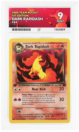 Dark Rapidash (1st Edition) graded ACE 9 for sale on eBay