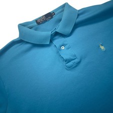 Polo Ralph Lauren Polo Shirt Mens XL Classic Fit Turquoise Yellow Pony