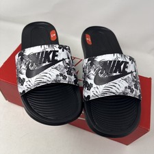 Nike Victori One Women's slides, Blk/Wht, Sz 10