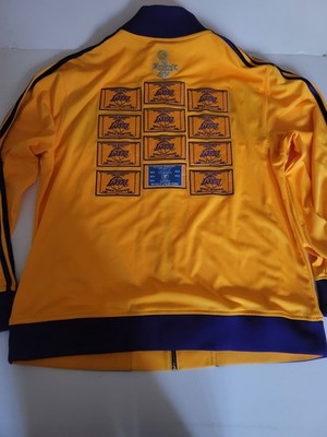 Los Angeles Lakers 2009-10 NBA Champions Banner Jacket 2XL XXL 52 adidas