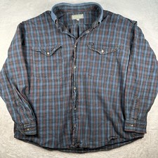 Vintage 90s 80s Guess Jeans Shirt Georges Marciano Plaid Flannel USA Made Sz M